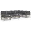 VIDAXL Salon De Jardin 8 Pcs Avec Coussins Anthracite Résine Tressée 2 VIDAXL Salon De Jardin 8 Pcs Avec Coussins Anthracite Résine Tressée -Élégance Jardin 6480d2f0afdf30.74595230