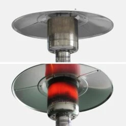 Lot De 2 Chauffages D'extérieur Gaz 12.5kw - Finland - Parasols Chauffants En Acier Inoxydable. Réglable. Porte En Façade Et -Élégance Jardin 6483189fea2149.52804011