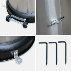 Lot De 2 Chauffages D'extérieur Gaz 12.5kw - Finland - Parasols Chauffants En Acier Inoxydable. Réglable. Porte En Façade Et -Élégance Jardin 648318a014fce8.01860620