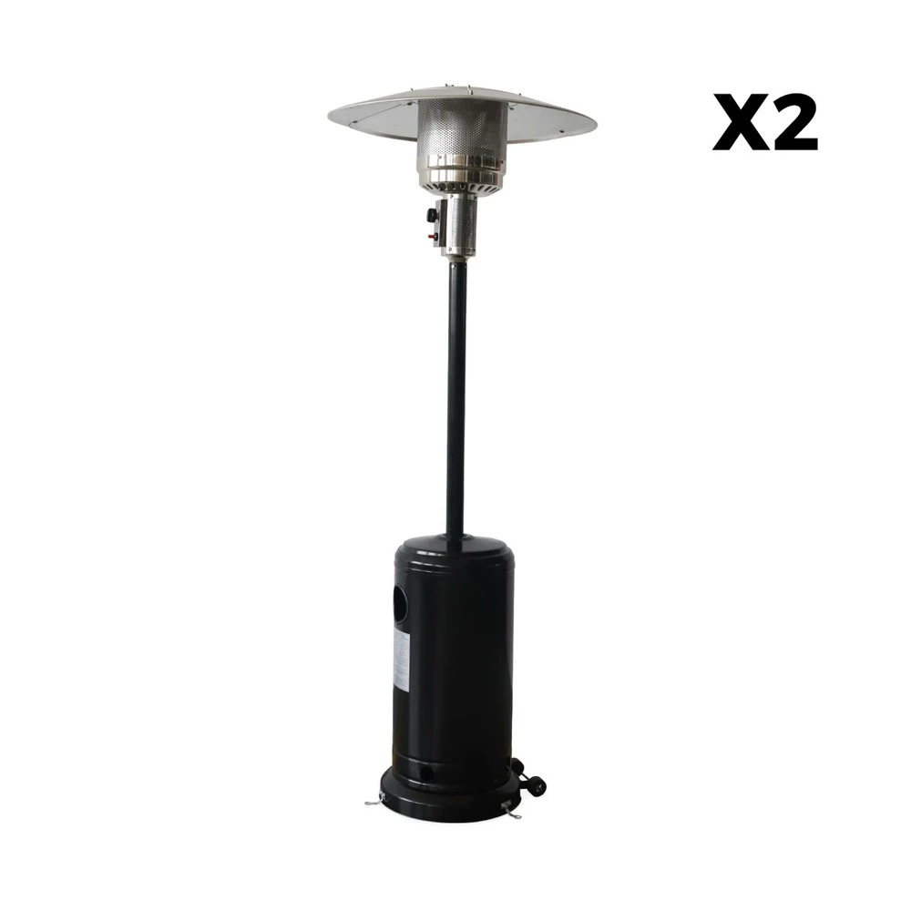 Lot De 2 Chauffages D'extérieur à Gaz 13kw - Siberia - Parasols Chauffants. Avec Roulettes Et Stabilisateur 4 Lot De 2 Chauffages D'extérieur à Gaz 13kw - Siberia - Parasols Chauffants. Avec Roulettes Et Stabilisateur – Image 2