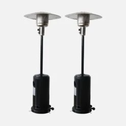 Lot De 2 Chauffages D'extérieur à Gaz 13kw - Siberia - Parasols Chauffants. Avec Roulettes Et Stabilisateur