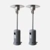 Lot De 2 Chauffages D'extérieur à Gaz 13kw - Siberia - Parasols Chauffants. Avec Roulettes Et Stabilisateur