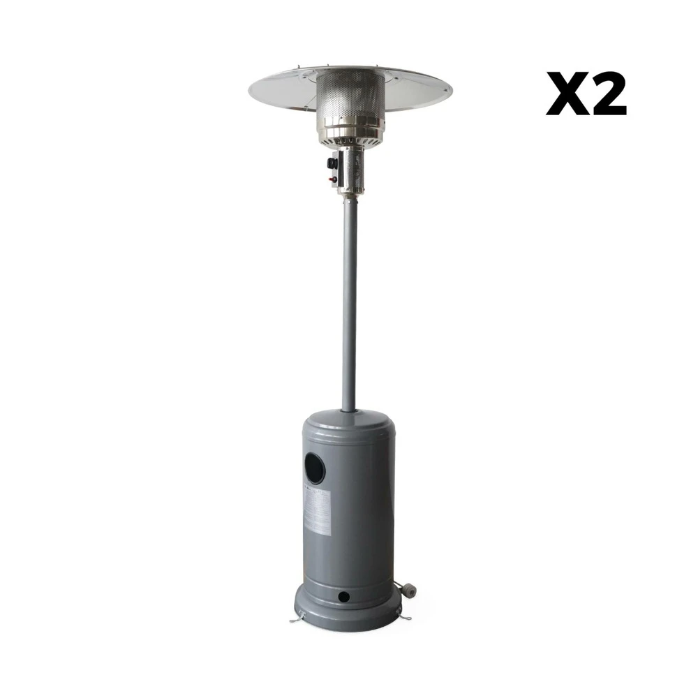 Lot De 2 Chauffages D'extérieur à Gaz 13kw - Siberia - Parasols Chauffants. Avec Roulettes Et Stabilisateur 4 Lot De 2 Chauffages D'extérieur à Gaz 13kw - Siberia - Parasols Chauffants. Avec Roulettes Et Stabilisateur – Image 2