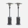 Lot De 2 Chauffages Extérieur à Gaz Gris. Parasols Chauffants De Terrasse Finland 12.5kw Avec Roulettes 2 Lot De 2 Chauffages Extérieur à Gaz Gris. Parasols Chauffants De Terrasse Finland 12.5kw Avec Roulettes -Élégance Jardin 648318a4ded694.49169060