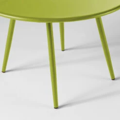 Lot De 2 Tables Basses Ronde En Acier Vert -Élégance Jardin 6488651990ea19.76086100