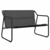 VIDAXL Banc De Jardin à 2 Places Avec Coussin Anthracite Acier -Élégance Jardin 648c91b9676e95.23036777