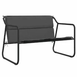 VIDAXL Banc De Jardin à 2 Places Avec Coussin Anthracite Acier -Élégance Jardin 648c91b96a9d12.60267724
