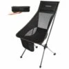 Chaise De Camping Pliable Avec Grand Dossier - Kingcamp - Noir - Sac De Transport Inclus -Élégance Jardin 6494abcf9f93b7.54097682