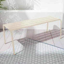 Banc De Jardin En Acier Ivoire -Élégance Jardin 6494abd118ffb7.57555099