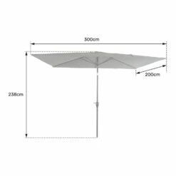 Parasol Droit Hapuna Rectangulaire 2x3m Bleu -Élégance Jardin 6494abd638c484.54018927