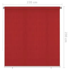 VIDAXL Store Roulant D'extérieur 220x230 Cm Rouge -Élégance Jardin 6494b667398f82.51773735