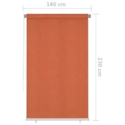 VIDAXL Store Roulant D'extérieur 140x230 Cm Orange 13 VIDAXL Store Roulant D'extérieur 140x230 Cm Orange -Élégance Jardin 6494b6688414b2.46325727