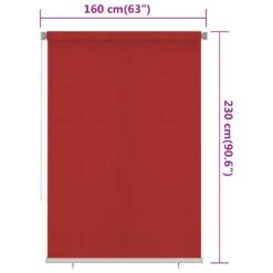 VIDAXL Store Roulant D'extérieur 160x230 Cm Rouge Pehd -Élégance Jardin 6494b66975f984.40606788