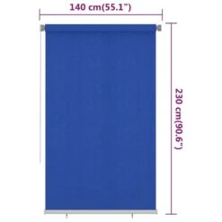 VIDAXL Store Roulant D'extérieur 140x230 Cm Bleu Pehd -Élégance Jardin 6494b6713d3a17.71079332