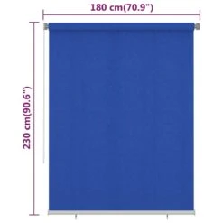 VIDAXL Store Roulant D'extérieur 180x230 Cm Bleu Pehd -Élégance Jardin 6494b671a51a81.96457261