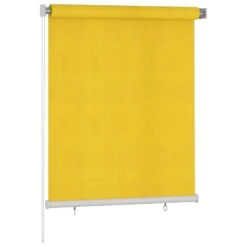 VIDAXL Store Roulant D'extérieur 120x140 Cm Jaune Pehd -Élégance Jardin 6494b675b0a840.68350560