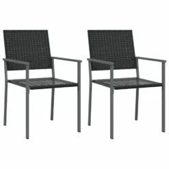 VIDAXL Ensemble à Manger De Jardin 3 Pcs Résine Tressée Acier -Élégance Jardin 64999d89bed946.27057779