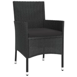 VIDAXL Ensemble De Bistro De Jardin 3 Pcs Coussins Noir Poly Rotin -Élégance Jardin 6499a0f8ad6889.23345107