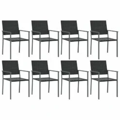 VIDAXL Ensemble à Manger De Jardin 9 Pcs Résine Tressée Acier -Élégance Jardin 6499a10697a035.56764089