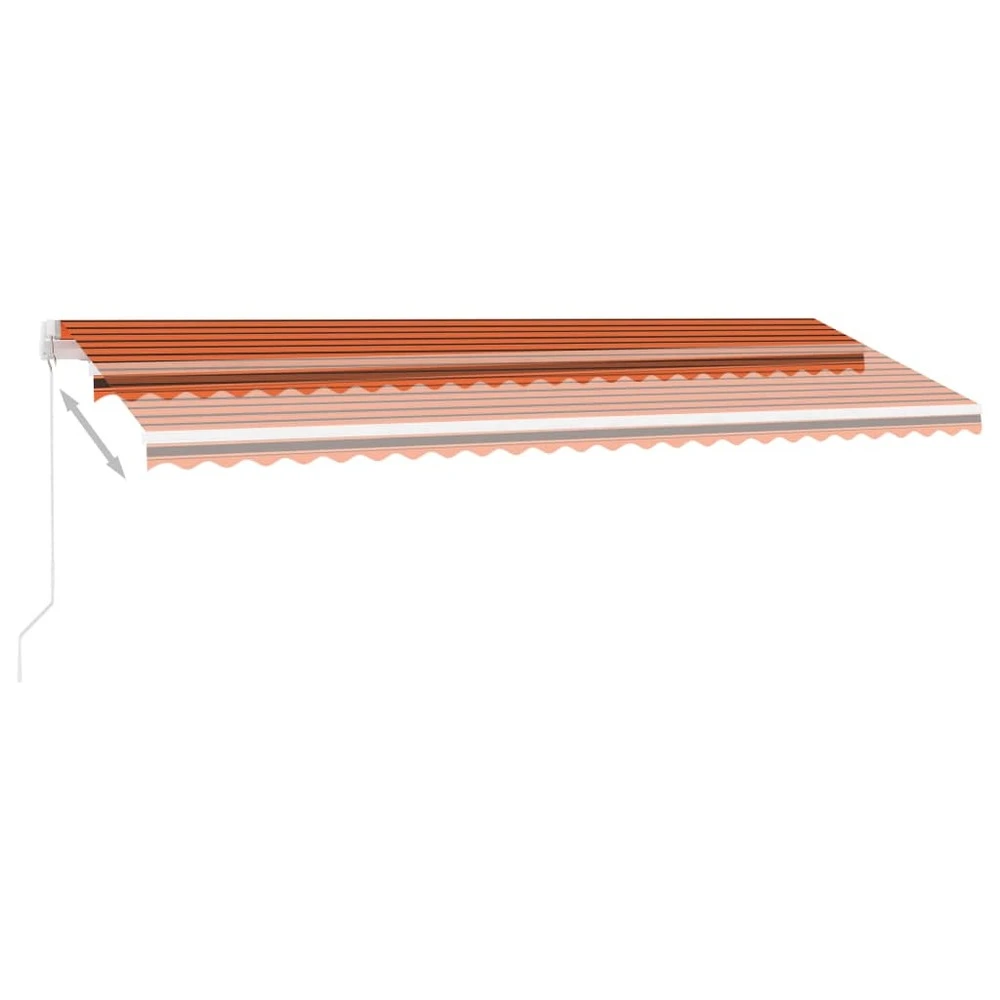 VIDAXL Auvent Manuel Rétractable Sur Pied 500x300 Cm Orange Et Marron 6 VIDAXL Auvent Manuel Rétractable Sur Pied 500x300 Cm Orange Et Marron – Image 4