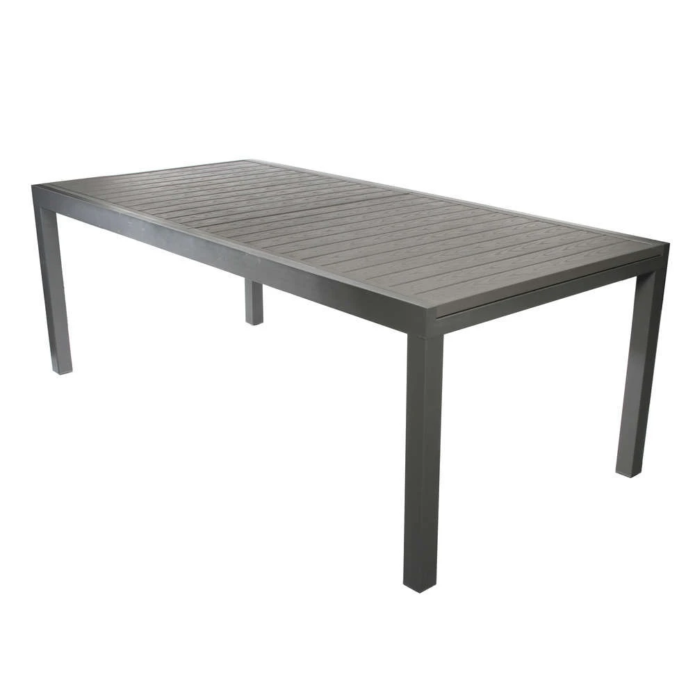 Table De Jardin GAIA Grise En Aluminium - 308x100x76 Cm 3 Table De Jardin GAIA Grise En Aluminium - 308x100x76 Cm