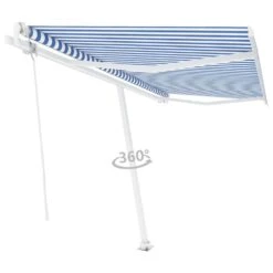 VIDAXL Auvent Automatique Sur Pied 400x300 Cm Bleu Et Blanc 11 VIDAXL Auvent Automatique Sur Pied 400x300 Cm Bleu Et Blanc -Élégance Jardin 7e4cd87d2b7dd015