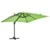 Parasol Déporté Carré 3 X 3m En Aluminium Vert -Élégance Jardin 81acdbbe9d4282ae