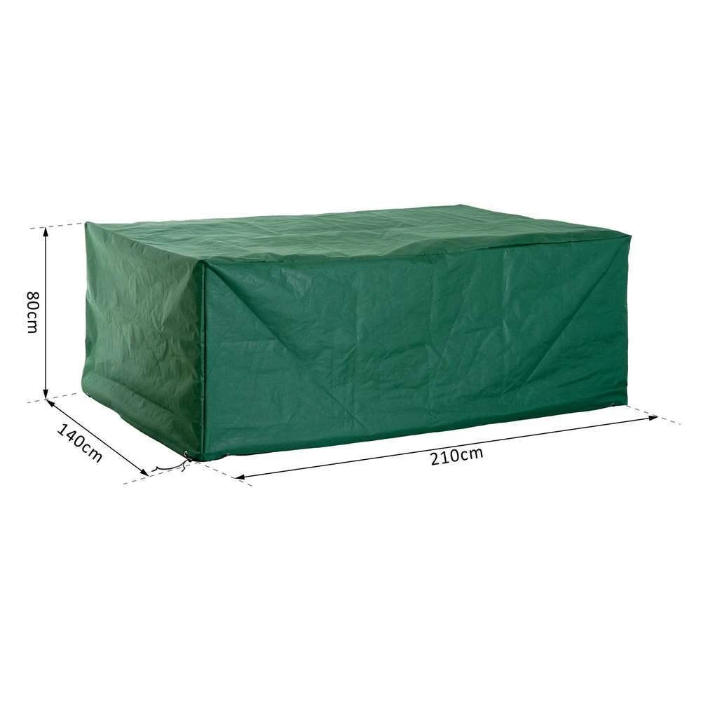 HOMCOM Housse De Protection Pour Salon De Jardin - L.210 X L.140 X H.80 Cm 4 HOMCOM Housse De Protection Pour Salon De Jardin - L.210 X L.140 X H.80 Cm – Image 2