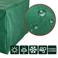 HOMCOM Housse De Protection Pour Salon De Jardin - L.210 X L.140 X H.80 Cm 10 HOMCOM Housse De Protection Pour Salon De Jardin - L.210 X L.140 X H.80 Cm -Élégance Jardin 928010 003