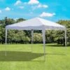 OUTSUNNY Tonnelle Barnum Pliant Blanc - L300xl300xH255cm -Élégance Jardin 943078 002