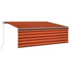 VIDAXL Auvent Manuel Rétractable Avec Store 4x3 M Orange Et Marron 2 VIDAXL Auvent Manuel Rétractable Avec Store 4x3 M Orange Et Marron -Élégance Jardin 95e8cc6a219ce630
