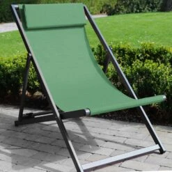 Lot De 2 Transats En Aluminium Vert -Élégance Jardin a2ae23f74bda6053