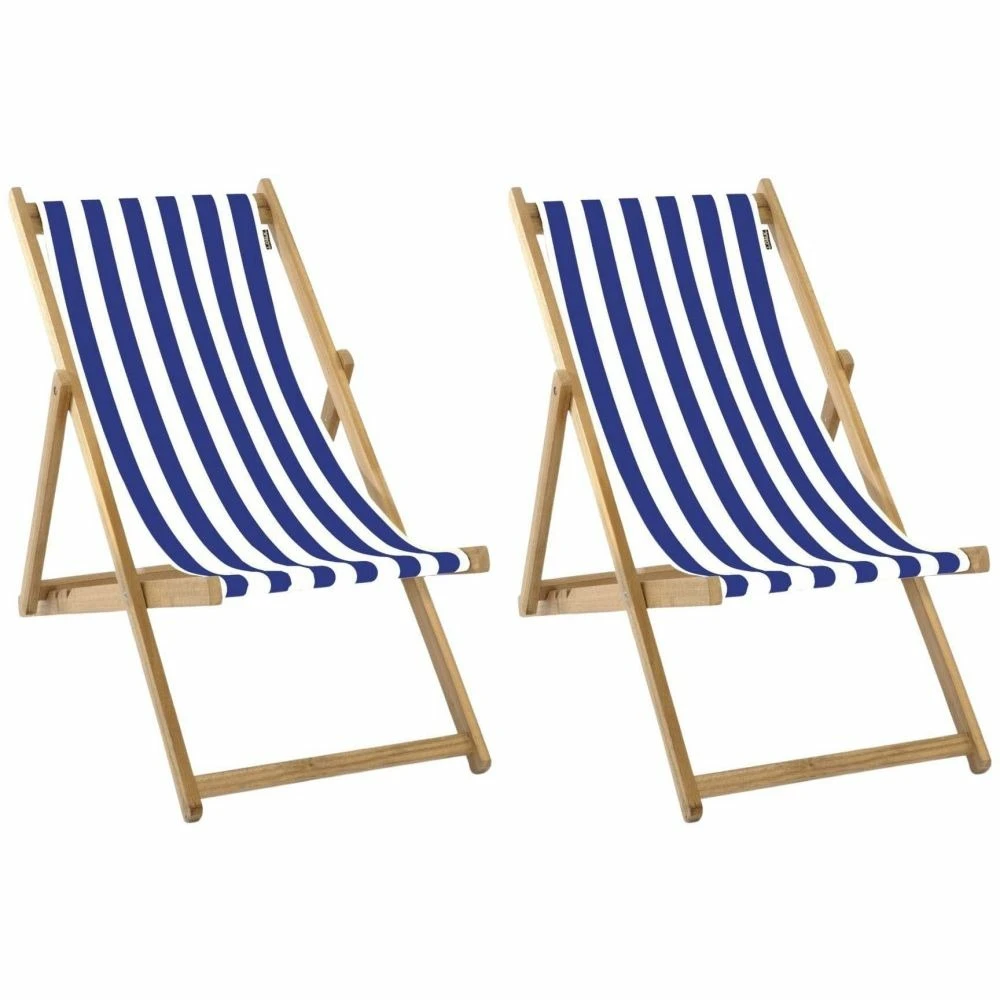 Chilienne Sans Accoudoirs Bois D'eucalyptus Tissu 100% Coton Elvas (lot De 2) 3 Chilienne Sans Accoudoirs Bois D'eucalyptus Tissu 100% Coton Elvas (lot De 2)