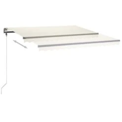 VIDAXL Auvent Manuel Rétractable Avec Led 400x350 Cm Crème 13 VIDAXL Auvent Manuel Rétractable Avec Led 400x350 Cm Crème -Élégance Jardin b993c2559ea37d40