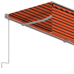 VIDAXL Auvent Manuel Rétractable Avec Store 4x3 M Orange Et Marron 13 VIDAXL Auvent Manuel Rétractable Avec Store 4x3 M Orange Et Marron -Élégance Jardin d298702dda5531e4