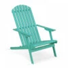 Fauteuil Relax Pliant En Bois D'eucalyptus Turquoise