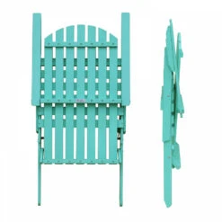 Fauteuil Relax Pliant En Bois D'eucalyptus Turquoise -Élégance Jardin fa5d7224452bc26f